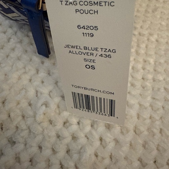 Tory Burch T-Zag Cosmetic Pouch - NWT - Picture 4 of 9